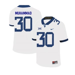 Men's West Virginia Mountaineers NCAA #30 Naim Muhammad White Authentic Nike 2019 Stitched College Football Jersey BI15Q85BQ